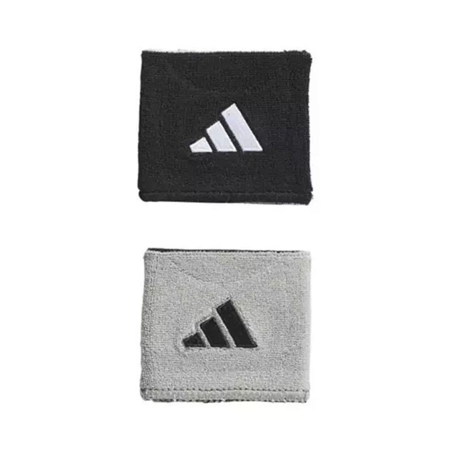 adidas Interval Small Reversible 2.0 Wristbands (Black/Grey)