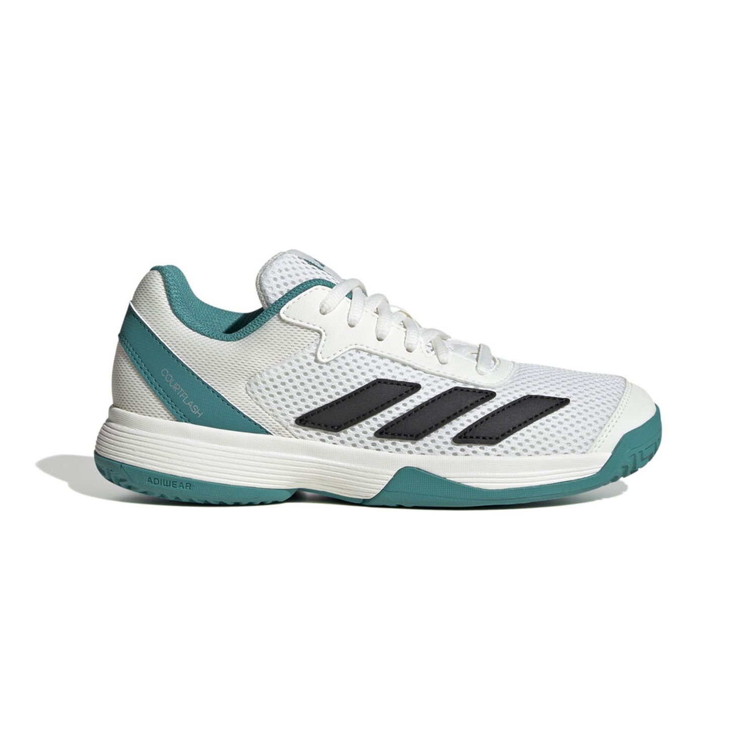 adidas Courtflash k - Kids' - White/Pure Teal/Black