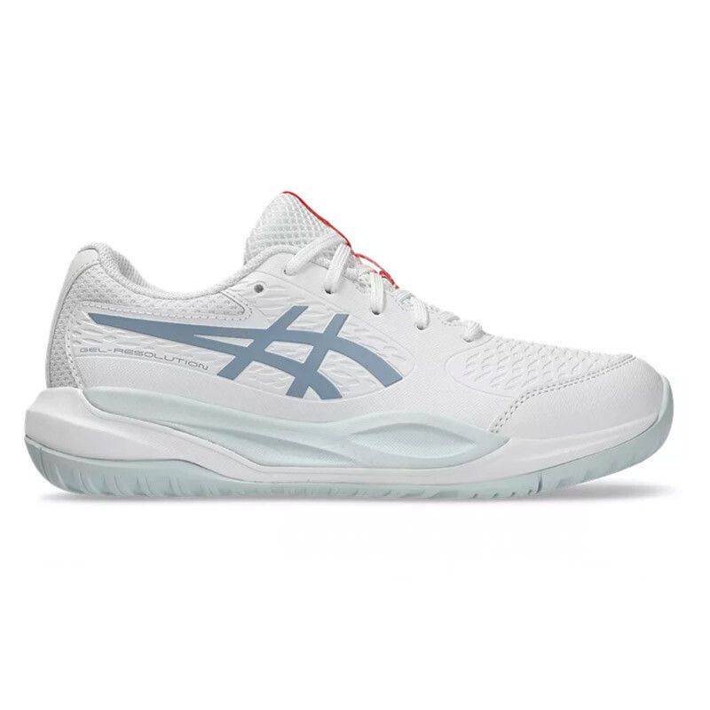 ASICS GEL Resolution X Kids' Shoe  (White/Grey Blue)