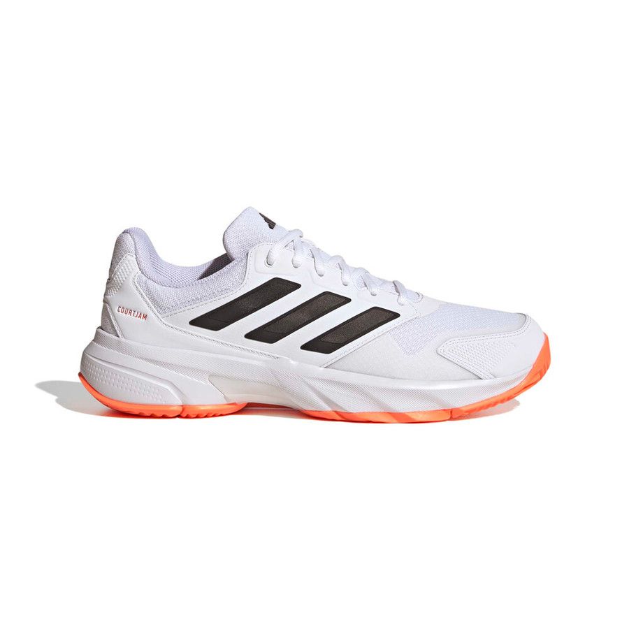 adidas CourtJam Control 3 - Men's (White/Black/Lucid Orange)