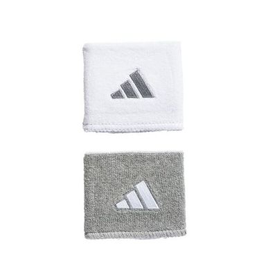 adidas Interval Small Reversible 2.0 Wristbands (Light Grey/White)
