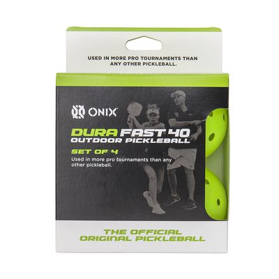 DuraFast 40 Outdoor Pickleballs (4x) - Neon
