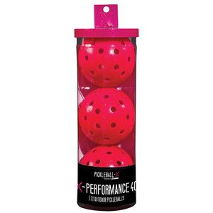 Franklin X-40 Outdoor Pickleballs (3x) (Pink) - Pink