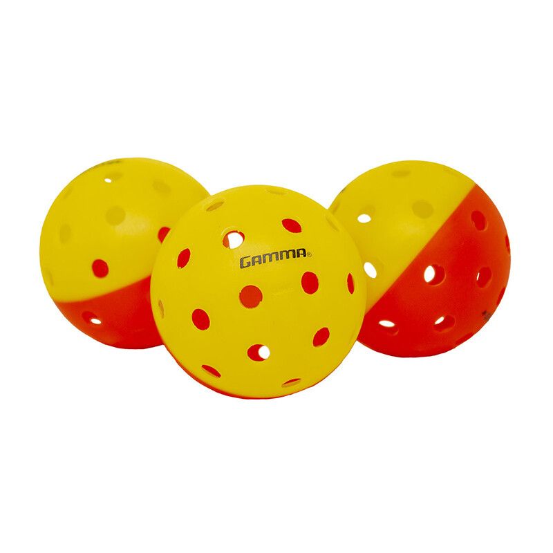 Gamma Two Tone Outdoor Training Pickleballs (6x) - Red