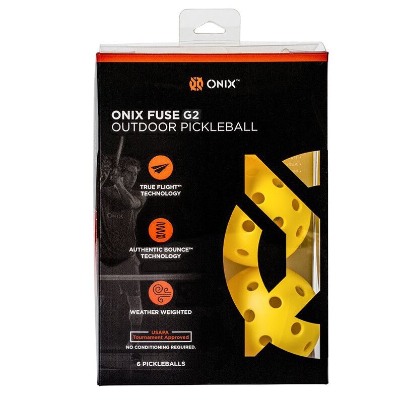 Onix Fuse G2 Outdoor Pickleballs (6x) - Yellow