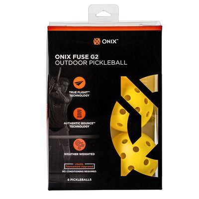 Onix Fuse G2 Outdoor Pickleballs (6x) - Yellow
