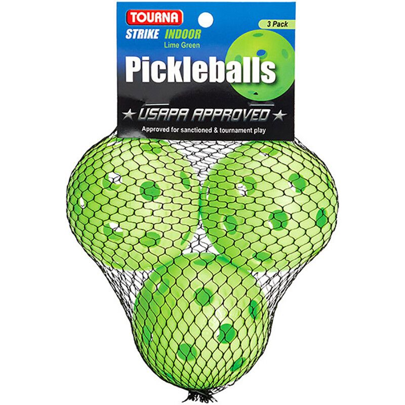 Tourna Strike Indoor Pickleballs (3x) - Lime