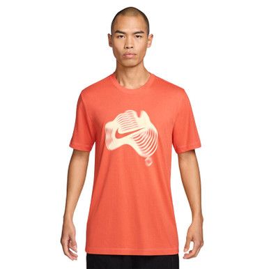 Nike Court Dri-FIT OZ Open Tee - Men's - Turf Orange/Sail