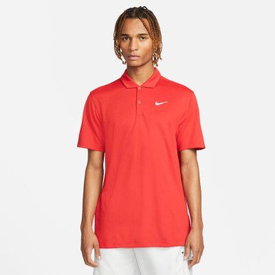 Nike Court Dri-FIT Solid Polo - Men's Red - Red