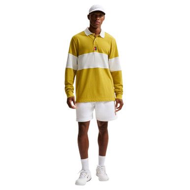 Nike Court Heritage Long Sleeve Polo - Men's - Saffron Quartz/Sail