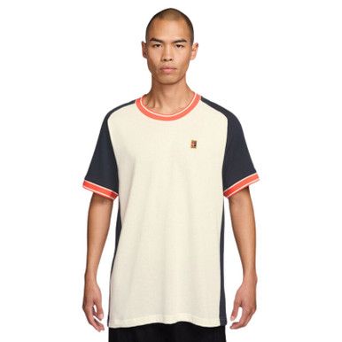 Nike Court Heritage Top - Men's - Sail/Dark Obsidian