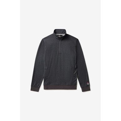 FILA Essentials Long Sleeve 1/4 Zip Top - Men's - Charcoal Grey