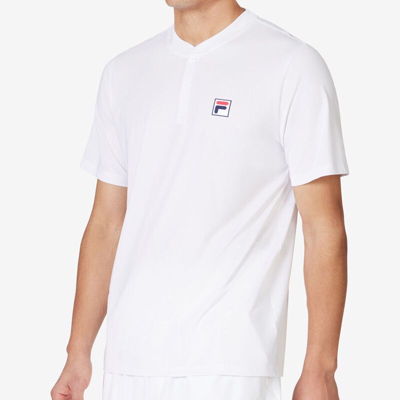 FILA Essentials Short Sleeve Henley - Men's - White
