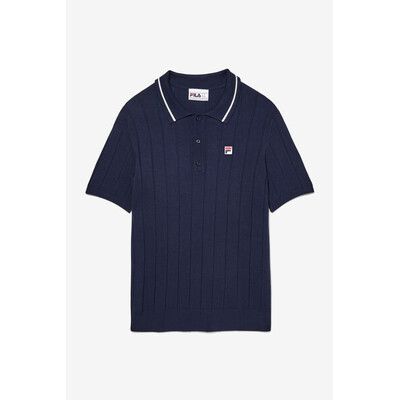 FILA Palm Springs Knitted Polo - Men's - Navy