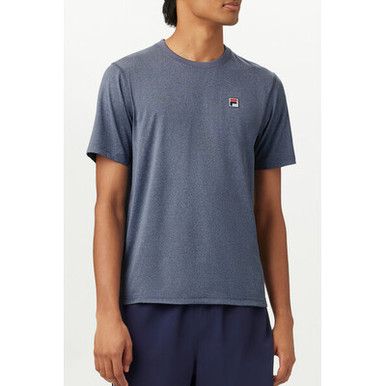 FILA Scallop Hem Heather Crew - Men's - Navy