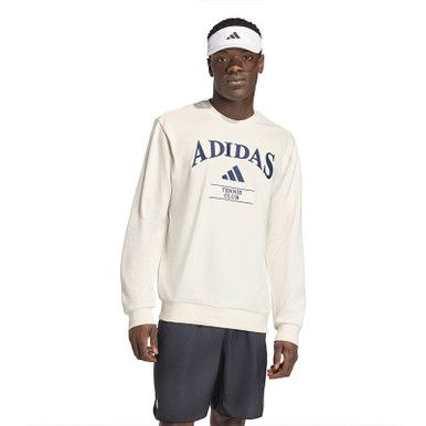 adidas Heritage Tennis Crewneck Sweatshirt - Men's - Chalk White/Dark Blue