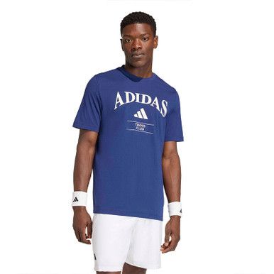 adidas Heritage Tennis Graphic Tee - Men's - Dark Blue