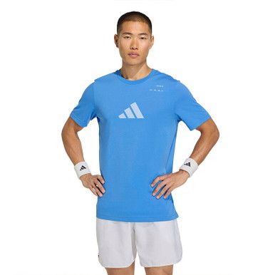 adidas Tennis Category Graphic Tee - Men's - Ray Blue