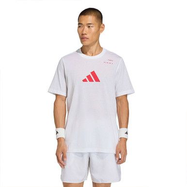 adidas Tennis Category Graphic Tee - Men's - White