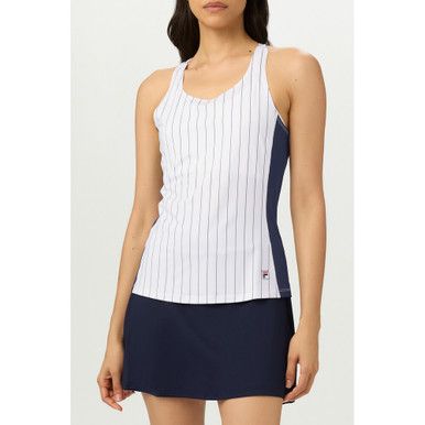 FILA Performance Iconic Racerback Tank - Women's - White/Navy