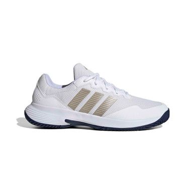 adidas GameCourt 2 - Men's - White/Cyber Metallic/Dark Blue