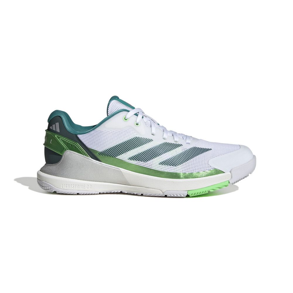 adidas Crazyquick LS Padel - Men's - White/Aurora Ivy/Lime Burst