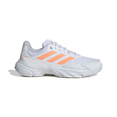 adidas CourtJam Control 3 -Women's - White/Beam Orange