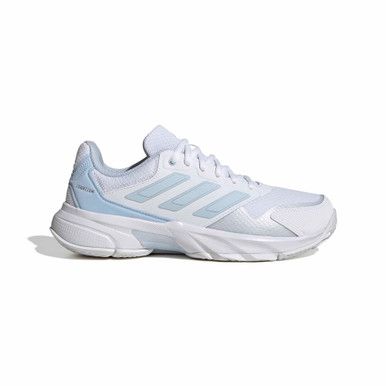 adidas CourtJam Control 3 -Women's - White/Crystal Blue