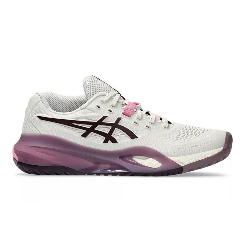 ASICS GEL Resolution X - Women's - Soft Oat/Dark Aubergine