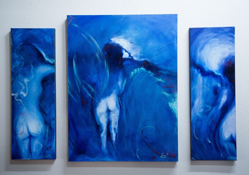 Midnight Butterflies- Triptych