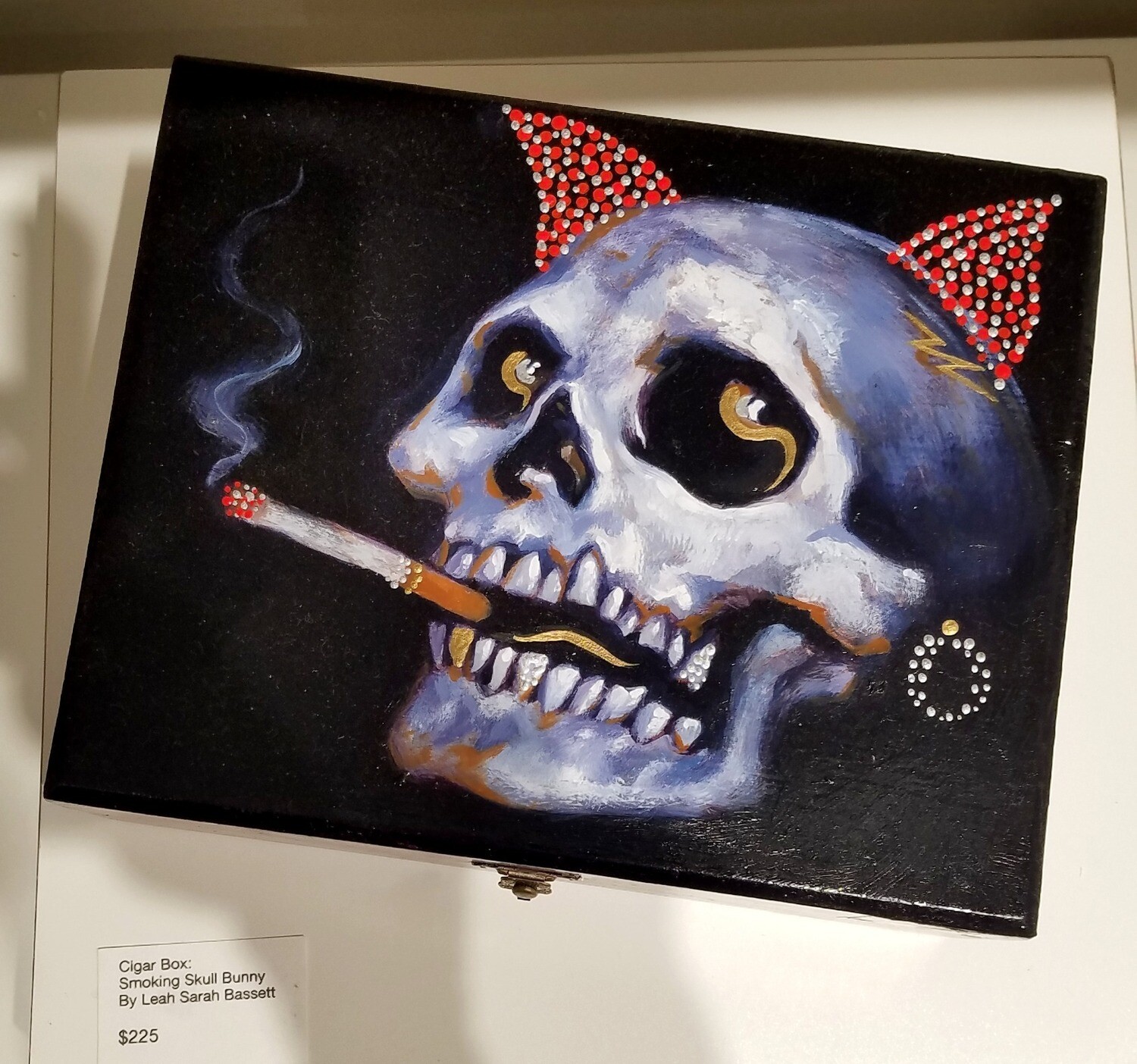 Smokin' Skull Bunny Cigar Box