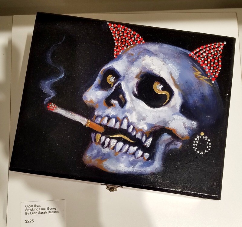 Smokin&#39; Skull Bunny Cigar Box