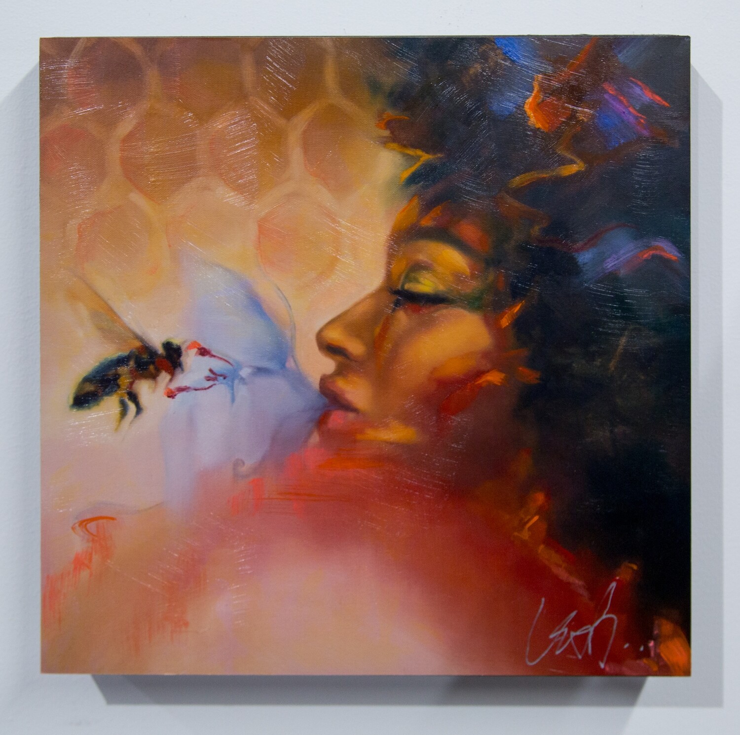 Honey Kiss Mixed Media Original Print