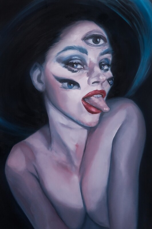 Lusty Nymph &quot;Lust Feels like it Heals&quot; Mixed Media Original Print