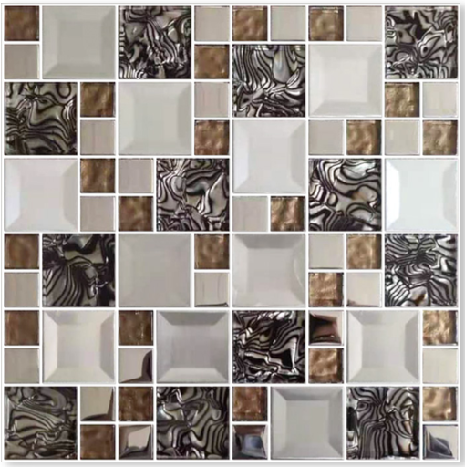 MOSAICO BEIGE ALUMINIO 30X30