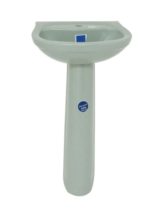 LAV. ACUACER CON PEDESTAL VERDE CLARO