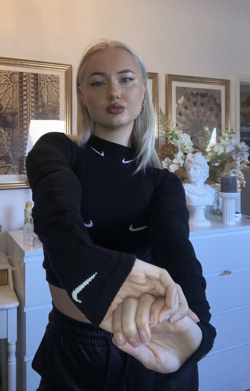 PRE ORDER Nike sock crop top black