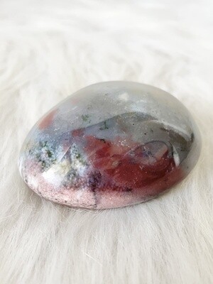 Cherry Red on Blue Ocean Jasper
