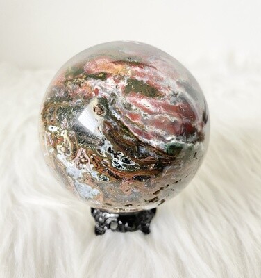 Messy Lava Ocean Jasper Sphere