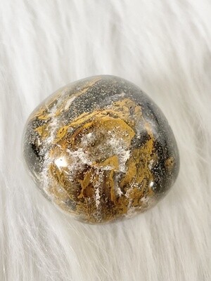 Sparkly Mustard Pie Ocean Jasper Palmstone
