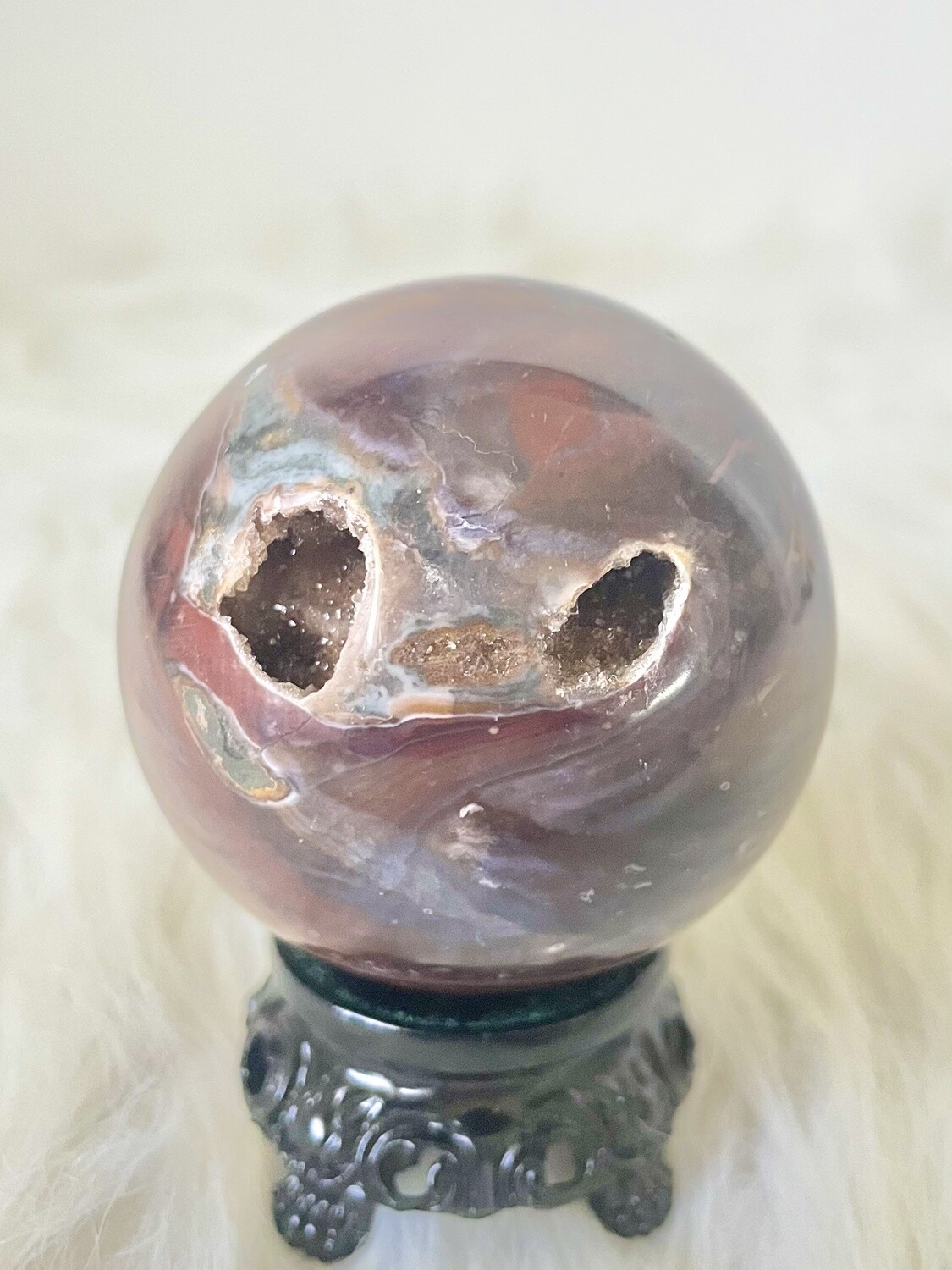 Diamond Galaxy Purple Chalcedony Sphere