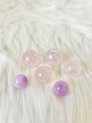 Bubblegum Balls Aura Rose Quartz Sphere