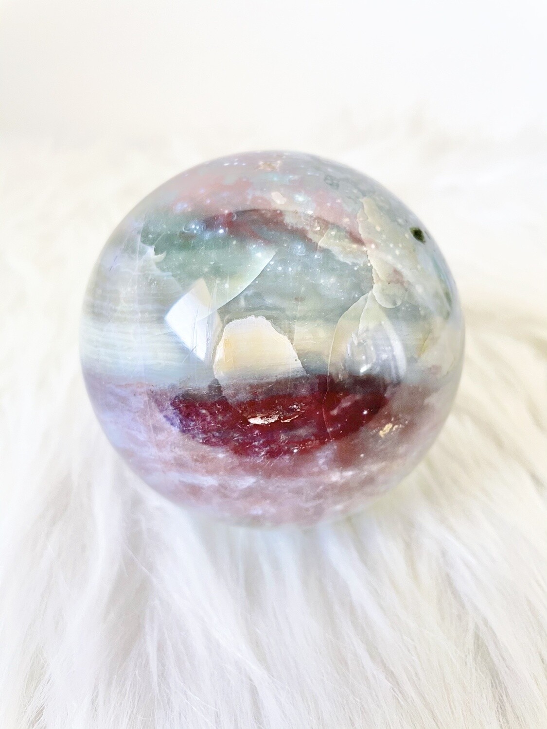Sunset Galaxy Ocean Jasper Sphere