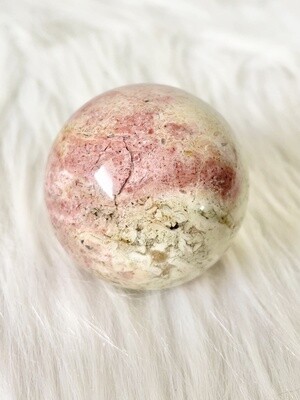Pink Sunset Pink Jasper Sphere with Dendrites