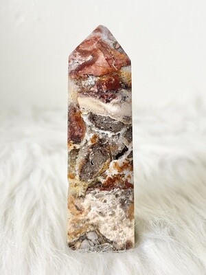 3 Little Piggies Batik Jasper Tower with Druzy