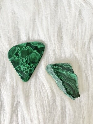 Raw or Polished Raw Malachite