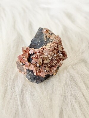 Orange is the New Black Vanadinite on Geothite