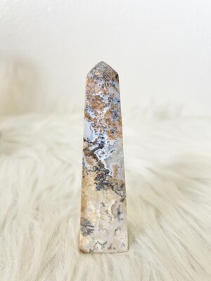 Crooked Forest Blue Dendritic Agate Tower