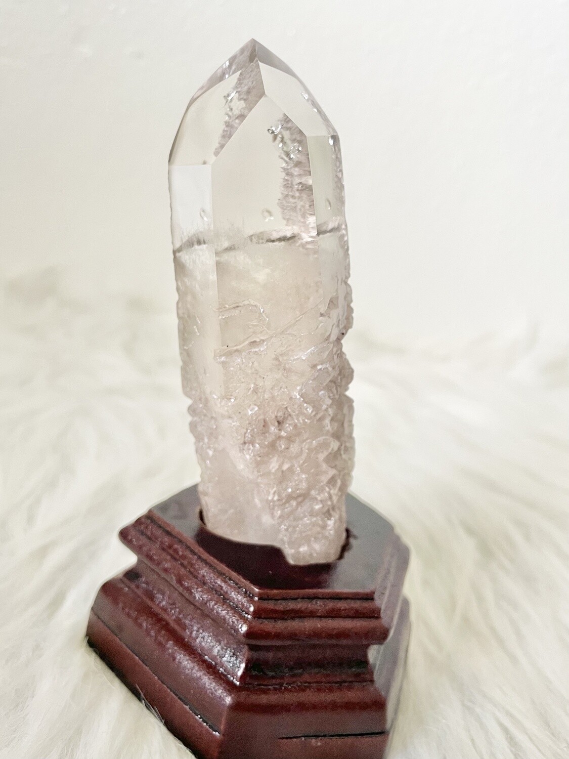 Angel Wand Hydrothermally Etched Quartz with Base