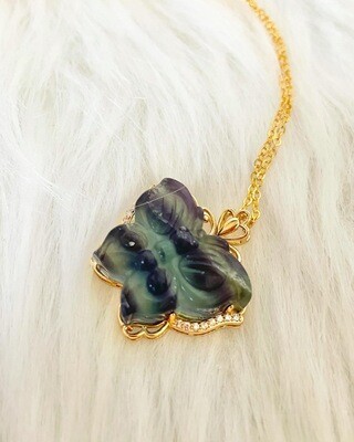 Fly Free Fluorite Butterfly Necklace